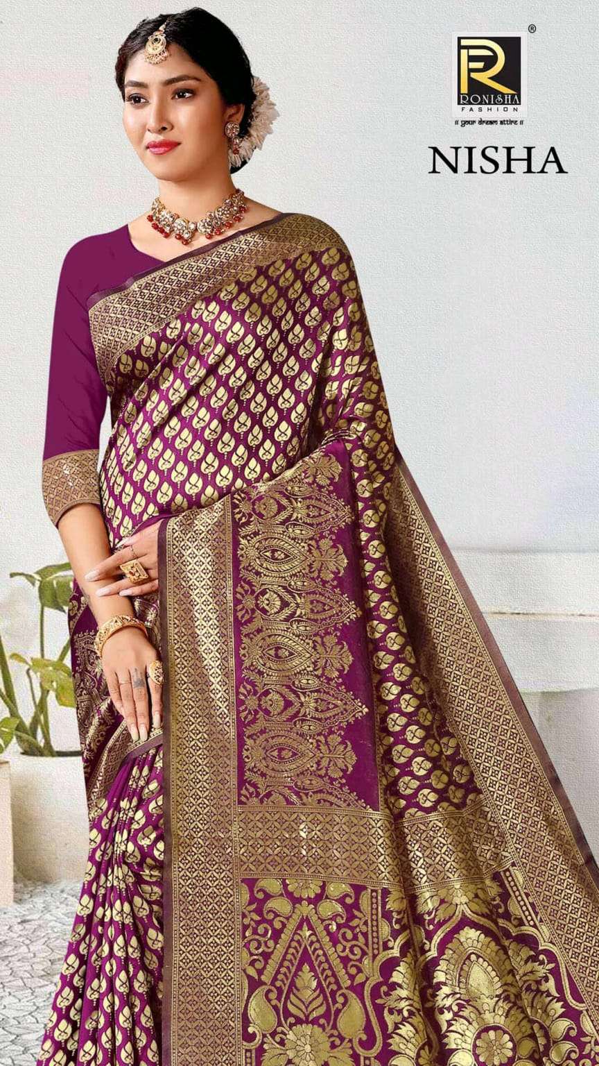 Nisha by ranjna saree ethnik wear silk saree collection 