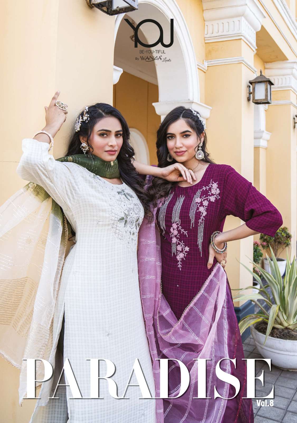 paradise vol 8 by wanna looks readymade kurti with bottom and dupatta