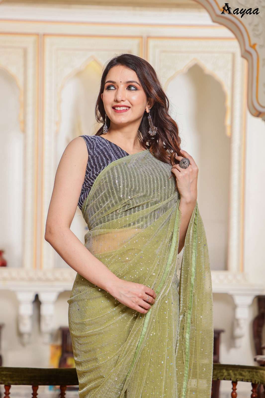 pr aaradhna vol 6 heavy nating fabrics sarees supply 