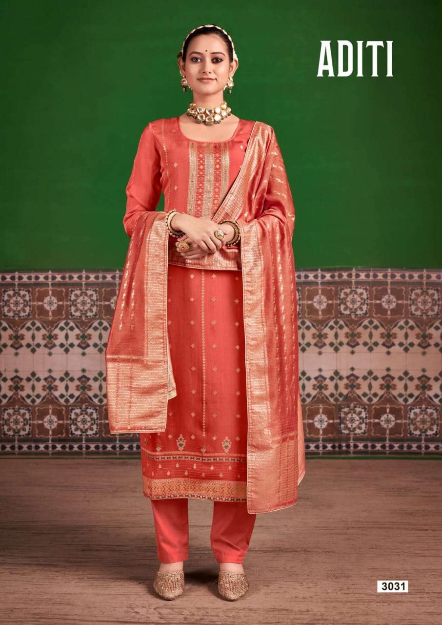 rang aditi meenakari organza fancy ladies suits 