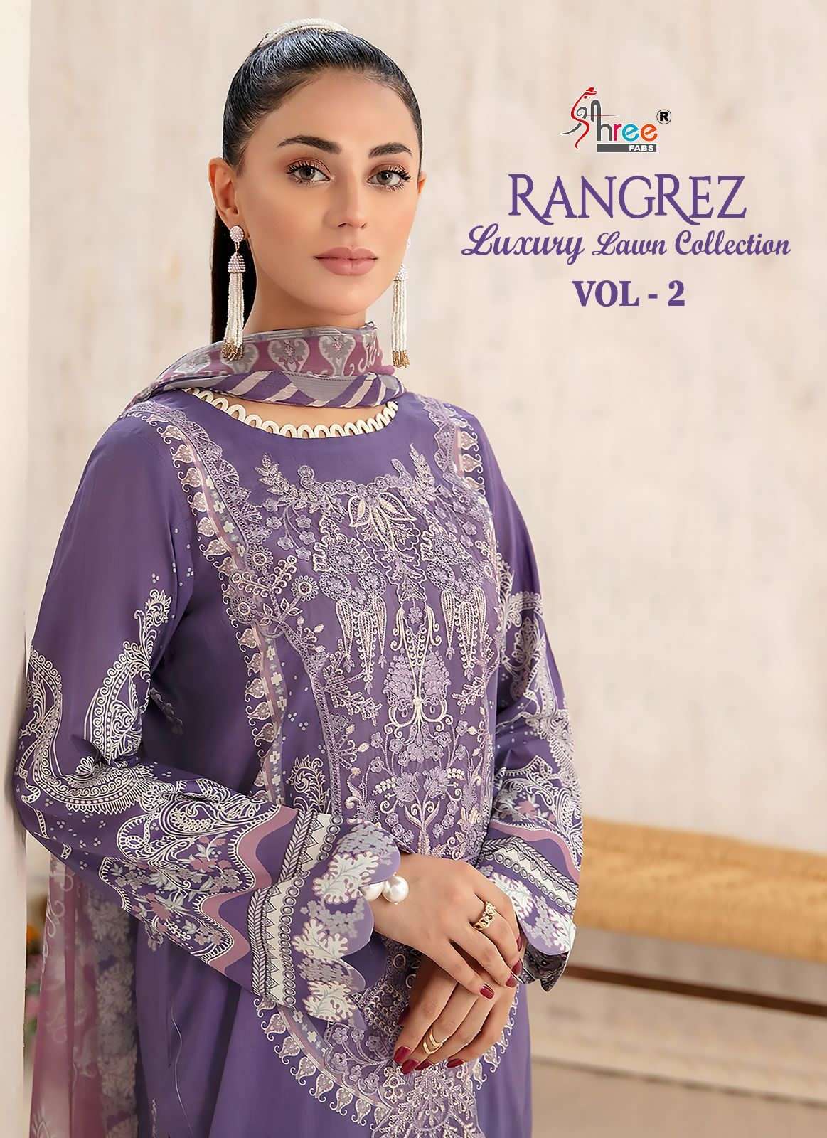 rangrez luxury lawn vol 2 by shree fabs lawn cotton pakistani dresses