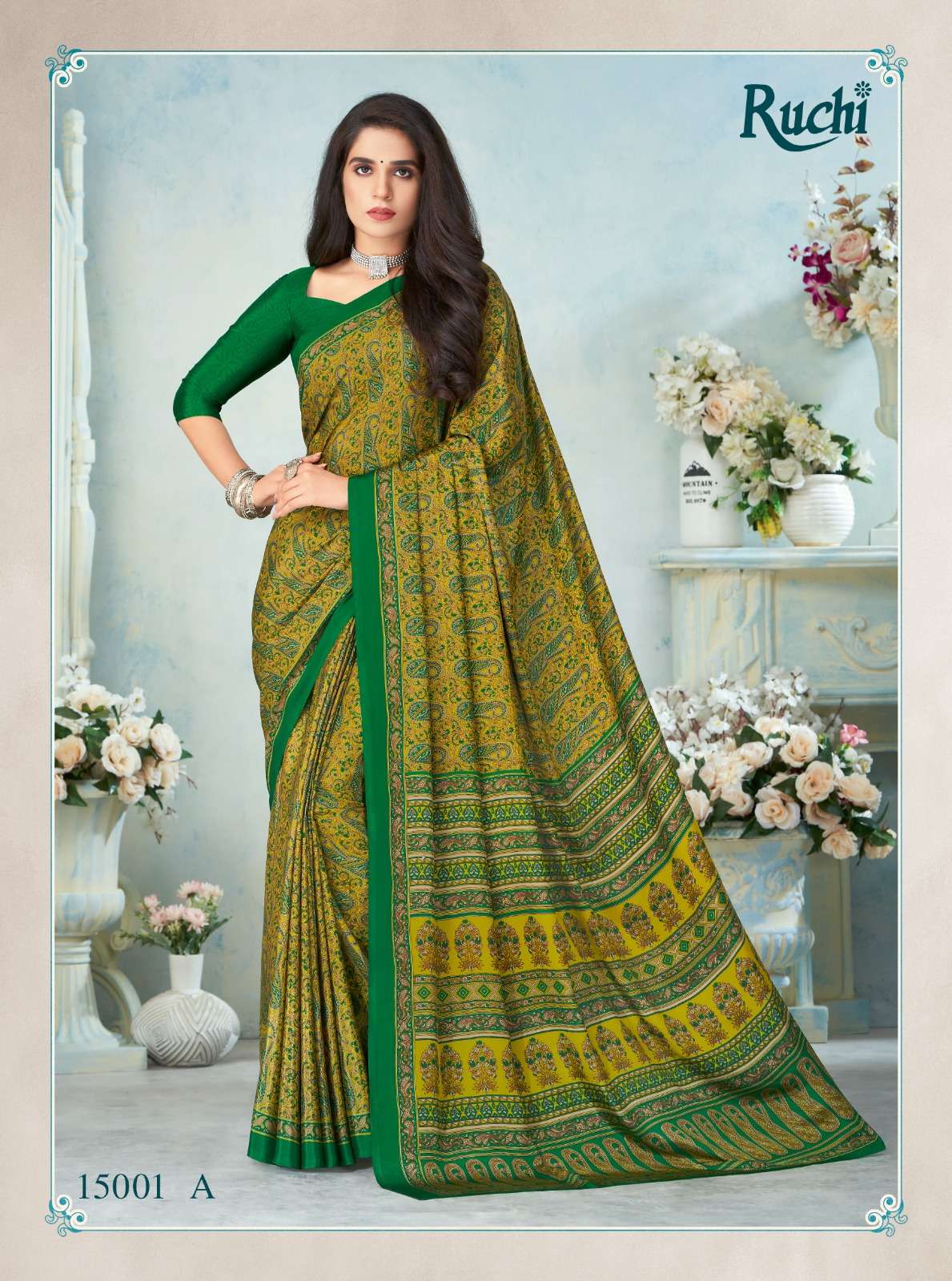 ruchi sarees presented vivanta silk hits 12 fancy silk crape sarees