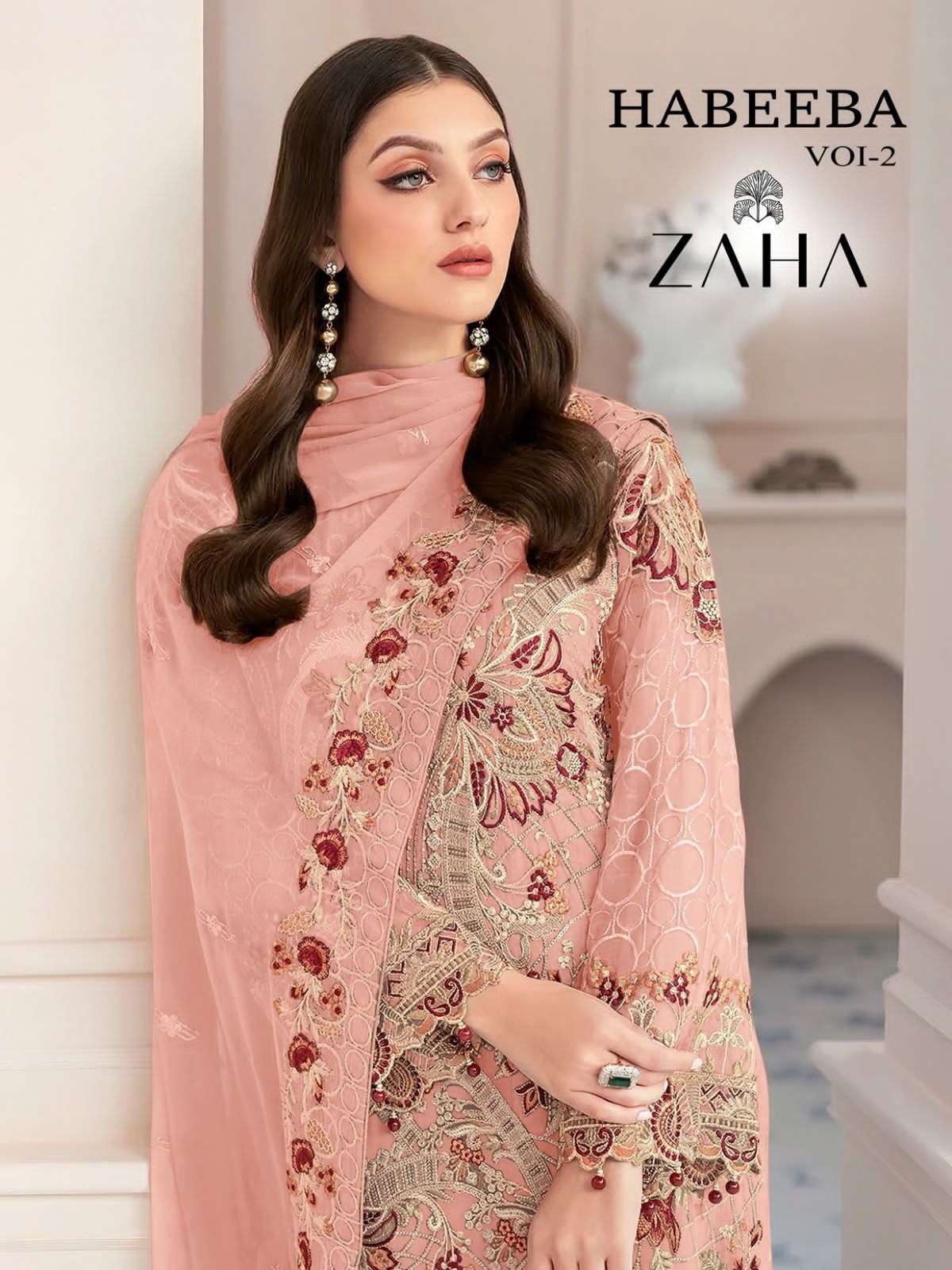 zaha habeeba vol 2 embroidery work pakistani unstitched salwar kameez