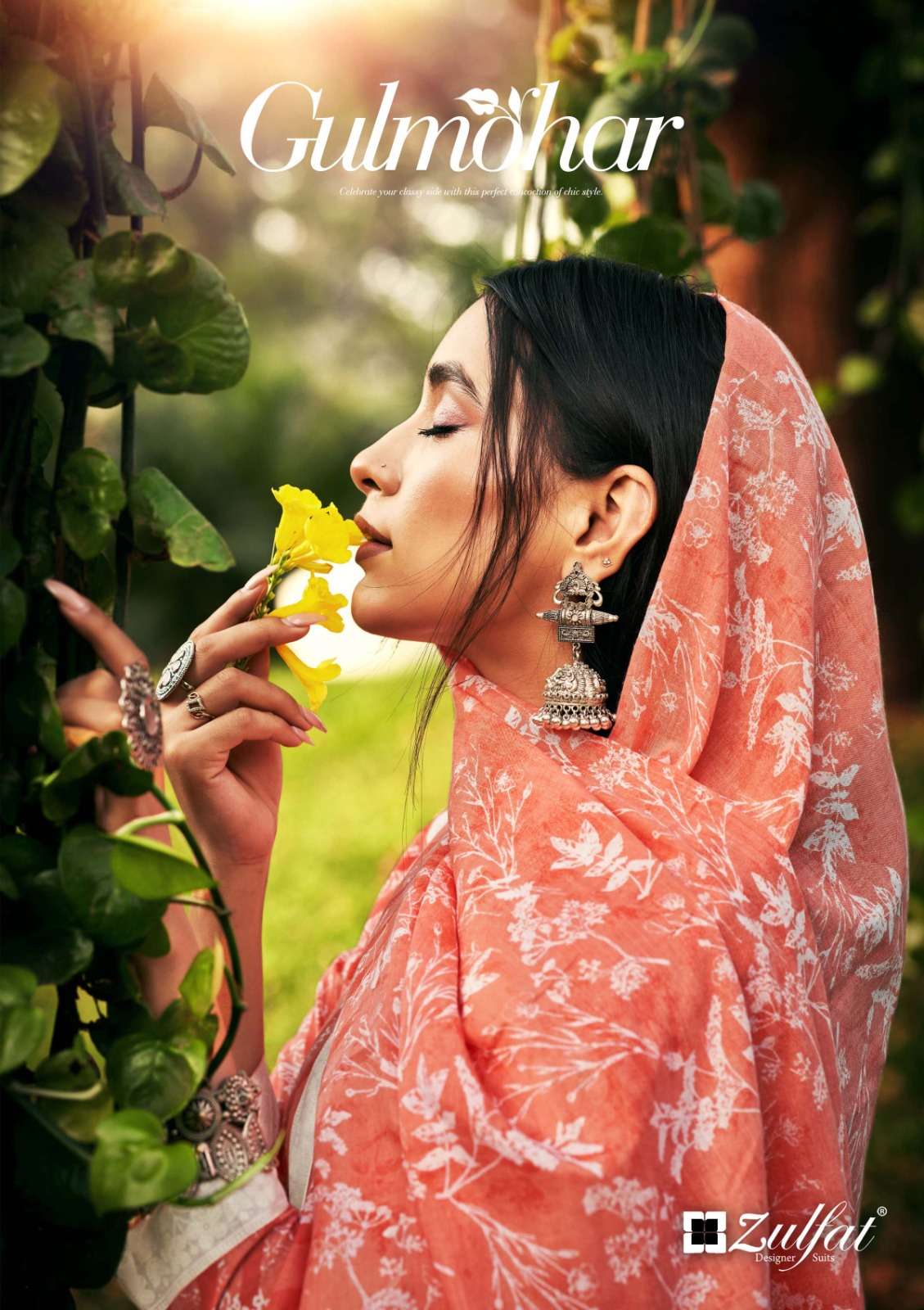 zulfat designer gulmohar cotton printed suits summer 