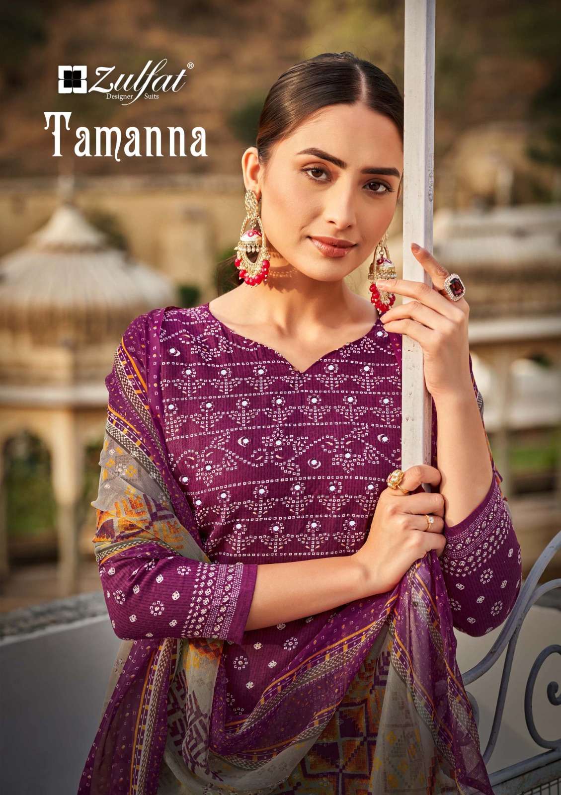 zulfat designer suits presents tamanna cotton printed unstitched suits