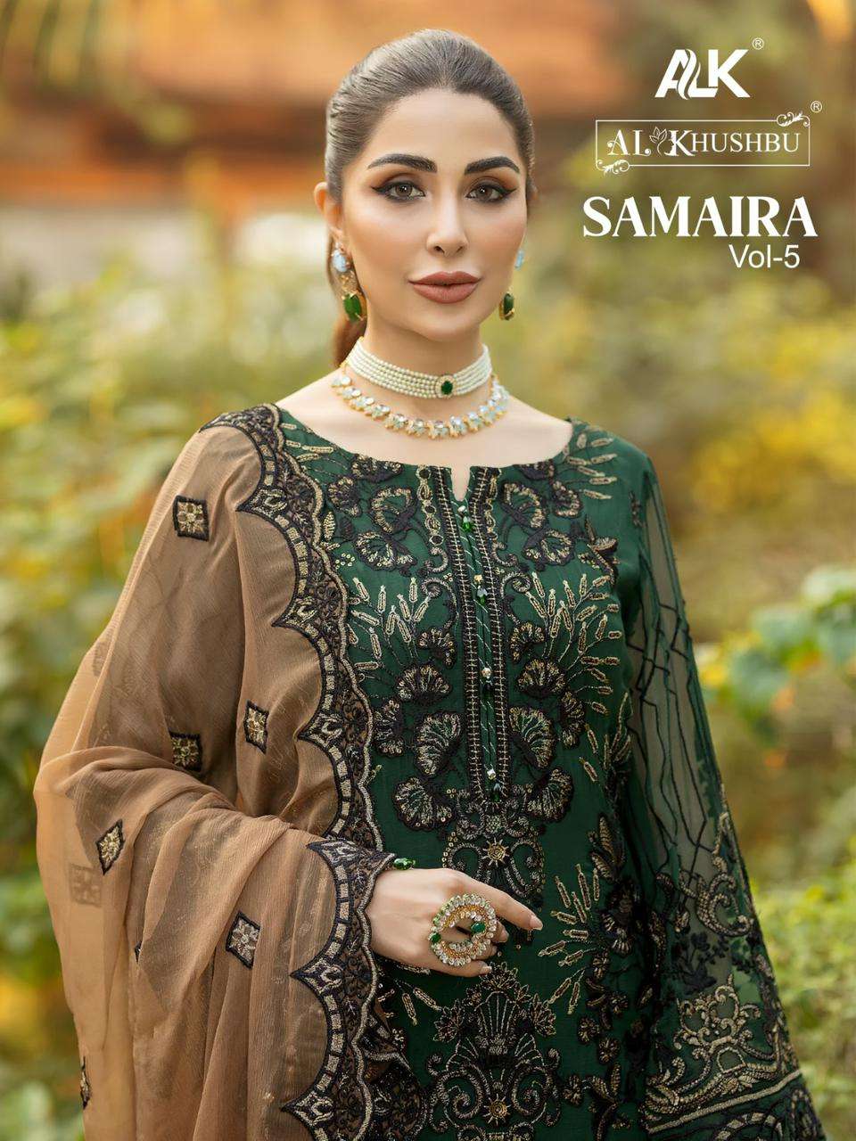 al khushbu samaira vol 5 heavy embroidered designer pakistani suit collection