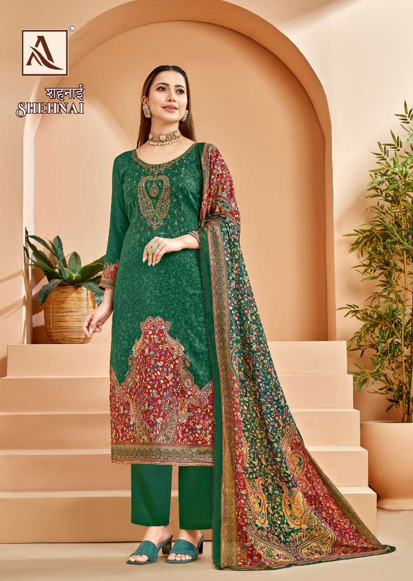 alok suit present shehnai kashmiri embroidered pakistani suit collection