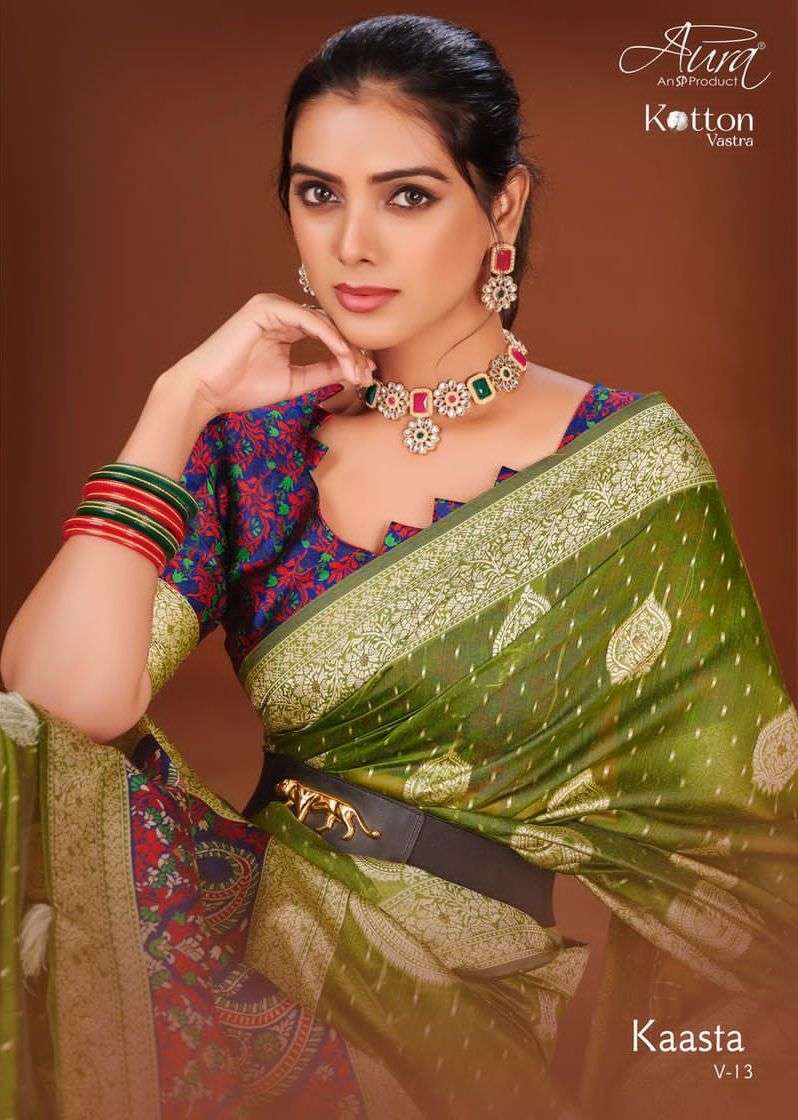 aura kaasta vol 13 kotton vastra function wear saree collection