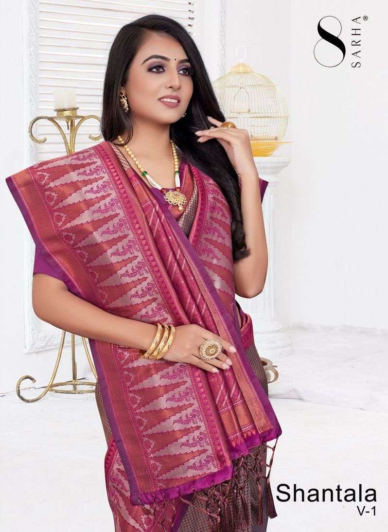 aura shantala vol 1 designer silk saree collection