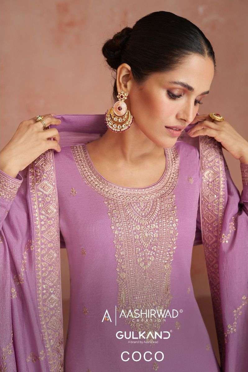 coco by aashirwad gulkand designer work suit collection 