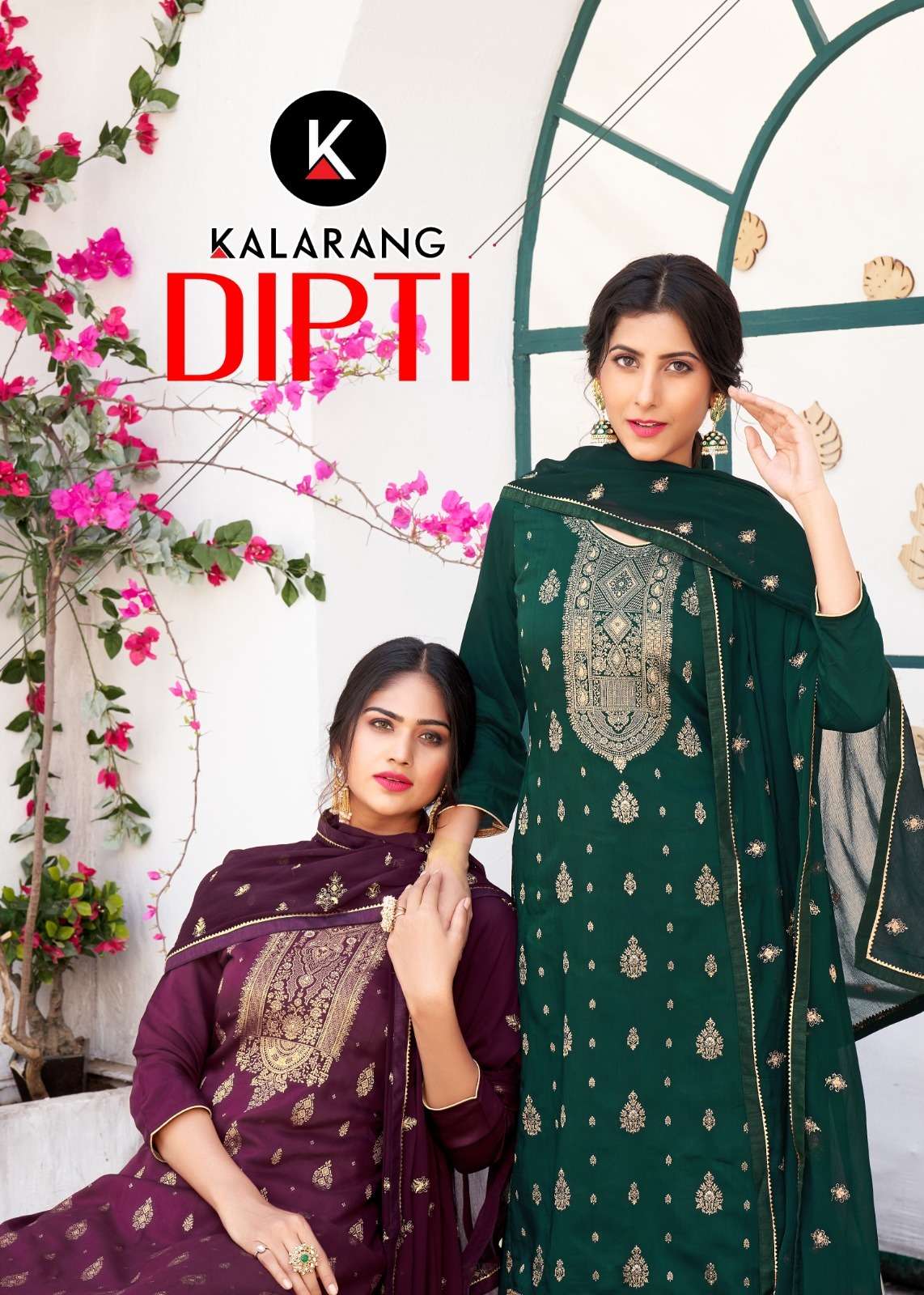 dipti by kalarang designer plazo style salwar kameez material