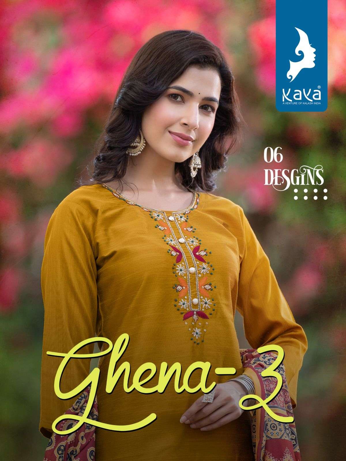 gehna vol 3 by kaya ready to wear 3 peice set kurti with pant and digital dupatta