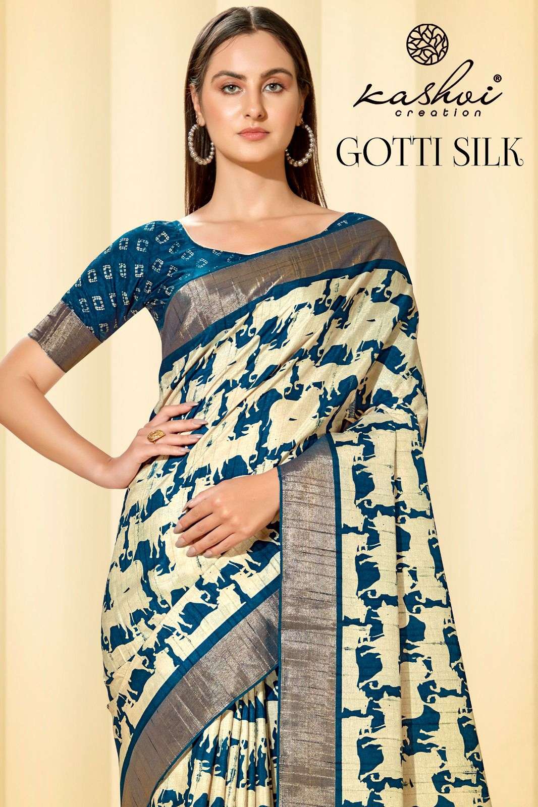 gotti silk by kashvi creation designer gottha patti saree collection