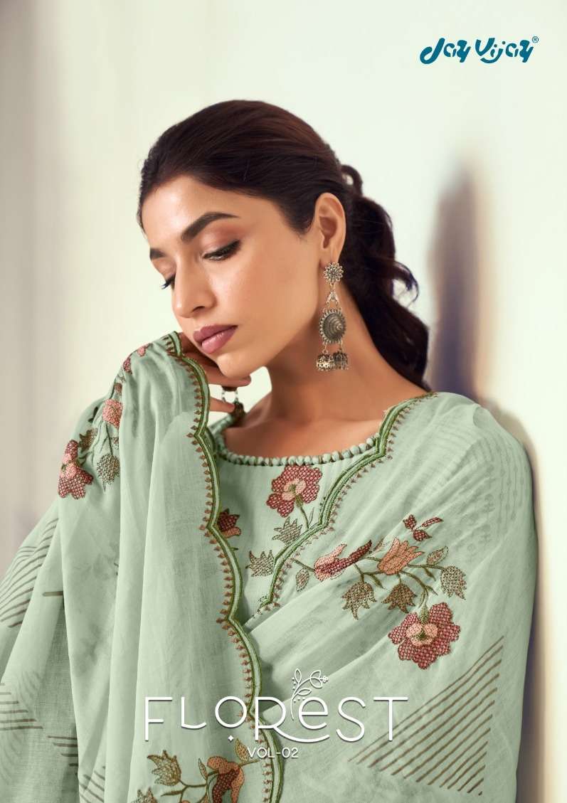 jay vijay florest vol 2 designer embroidered work salwar kameez collection 