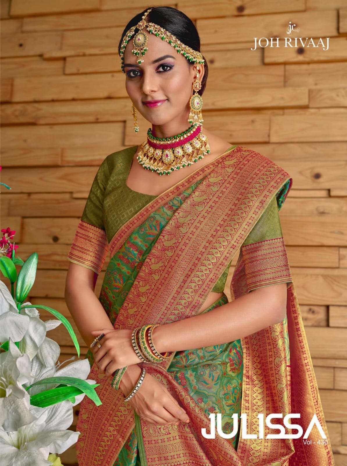 julissa by joh rivaaj designer print traditional saree collection