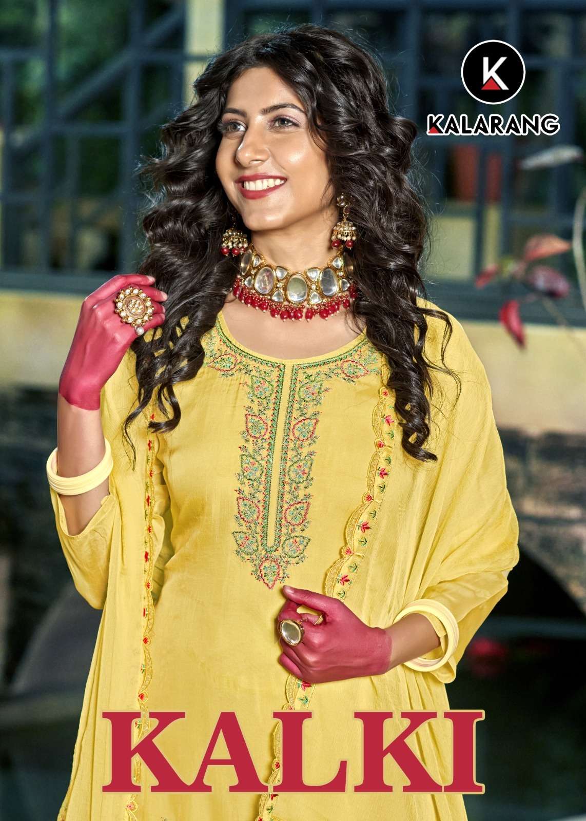 kalki kalarang designer function wear salwar kameez material