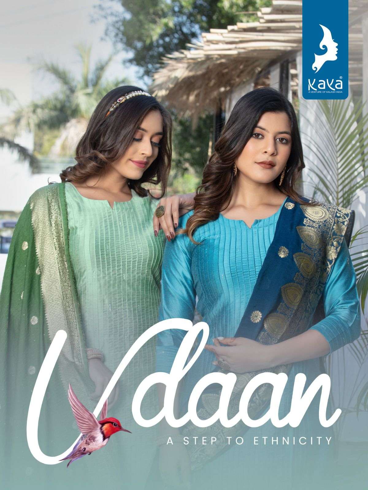 kaya present udaan silk handwork kurti with pant and dupatta