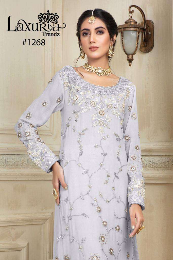 laxuria trendz 1268 readymade heavy embroidered pakistani suit 