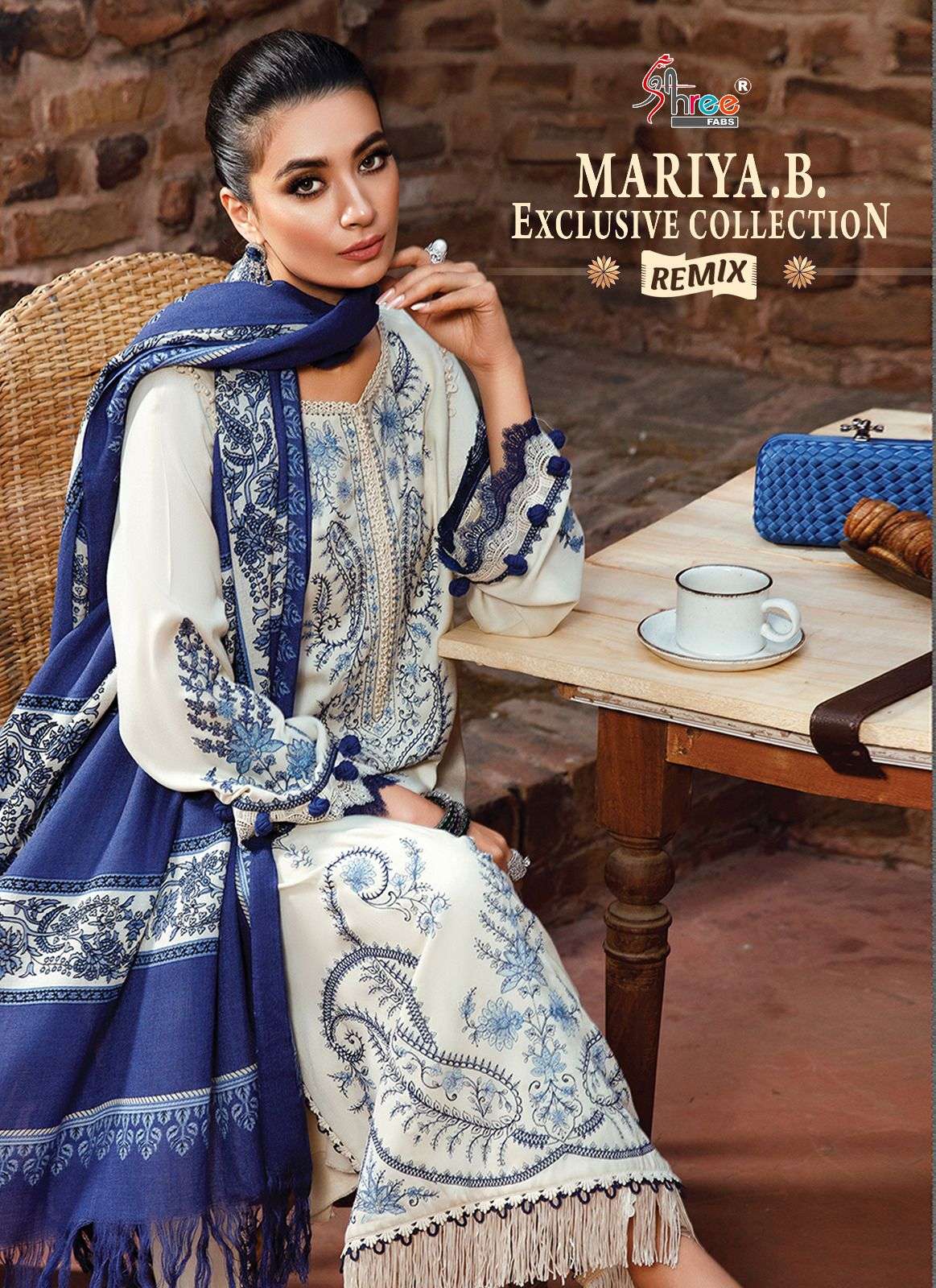 maria b exclusive collection remix by shree fabs unstitch designer pakistani suit 