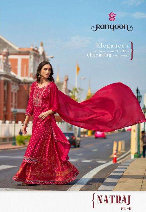 natraj vol 11 by rangoon readymade beautiful lehenga style suit 