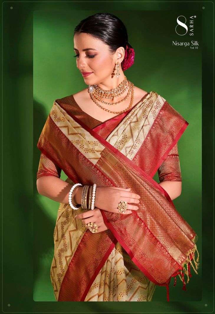 nisarga silk vol 10 by aura traditional fancy saree wholesaler 