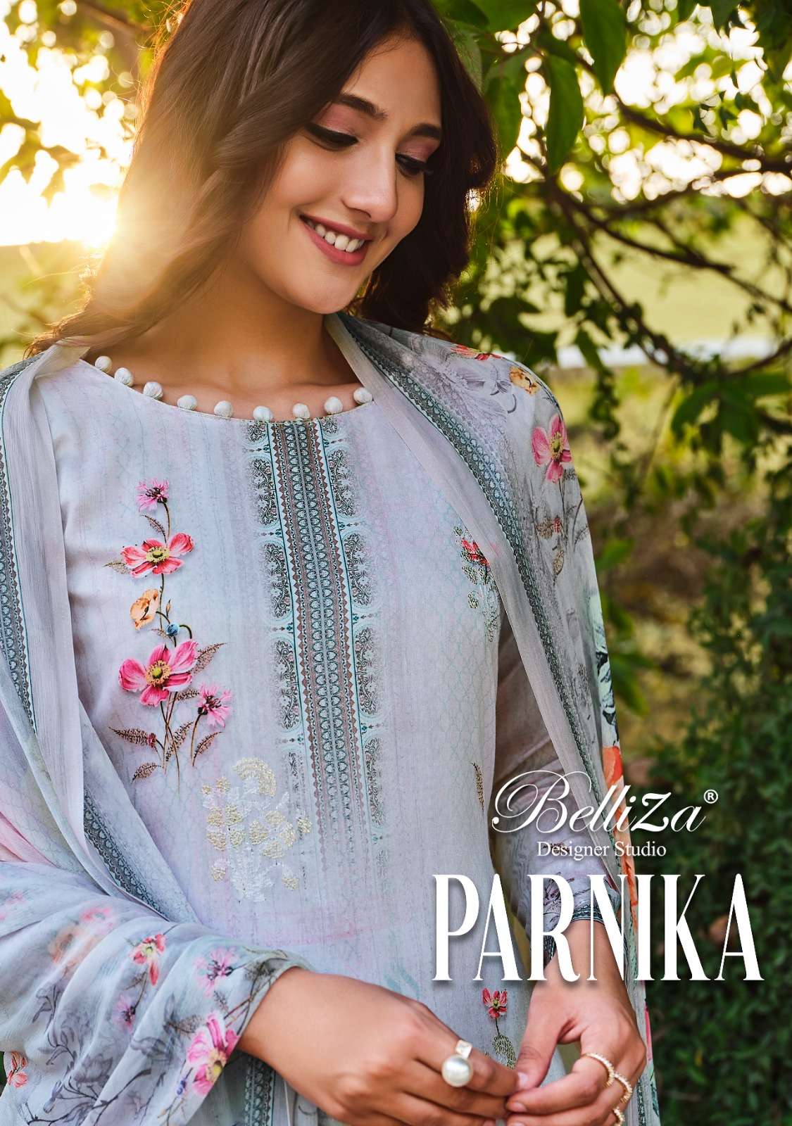 parnika by belliza printed exclusive ladies suit material 