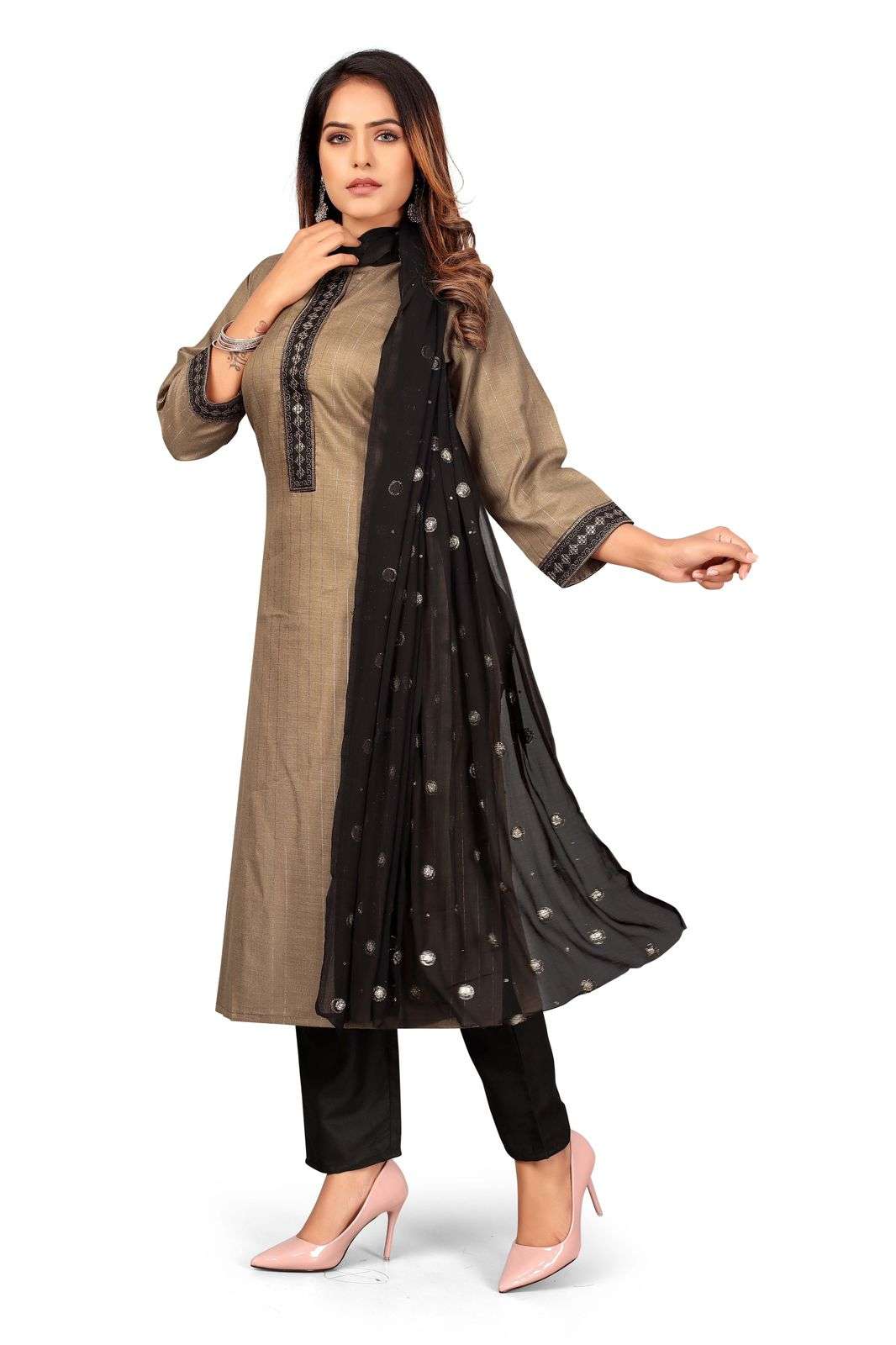 pr clothing 1059sd-1063sd readymade casual wear kurti with bottom and dupatta