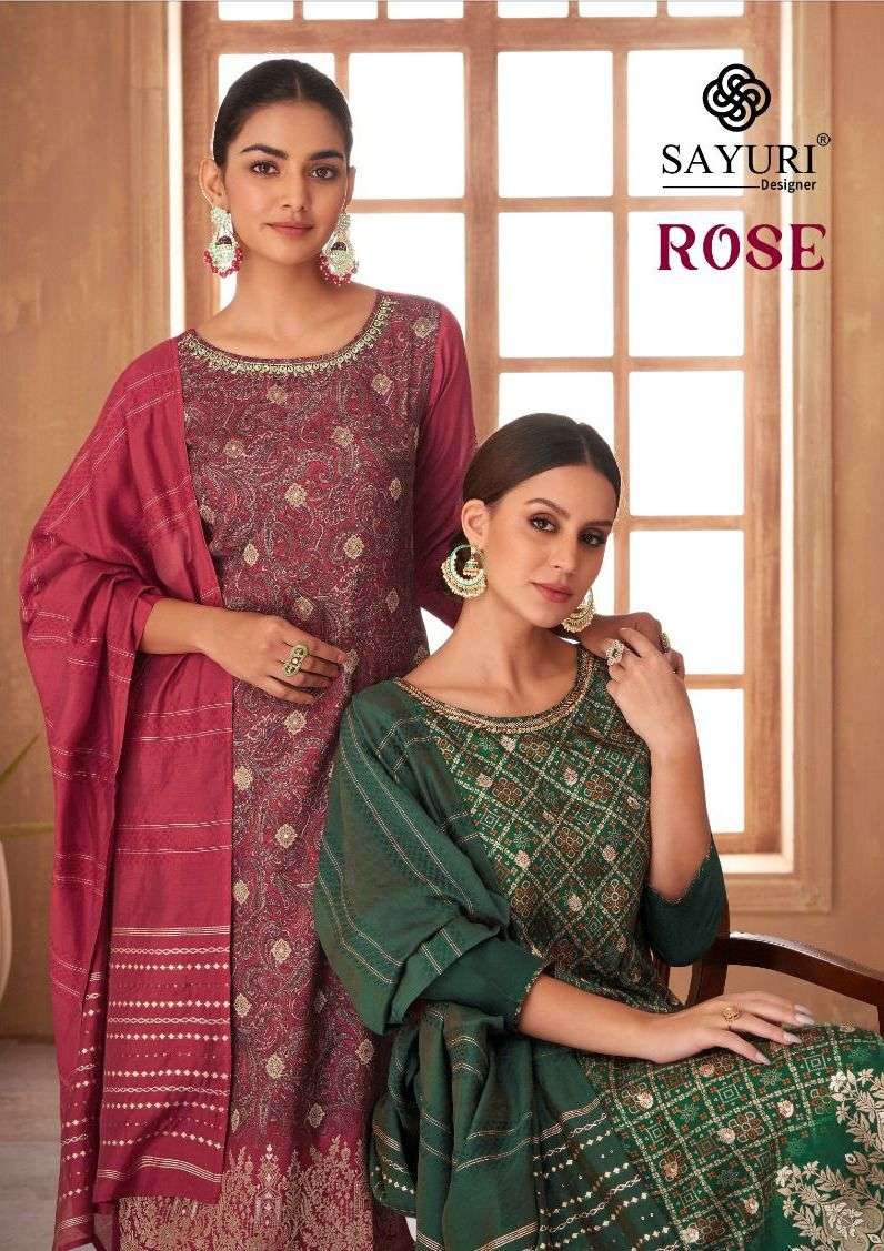 sayuri designer rose readymade digital kurti with pant and dupatta