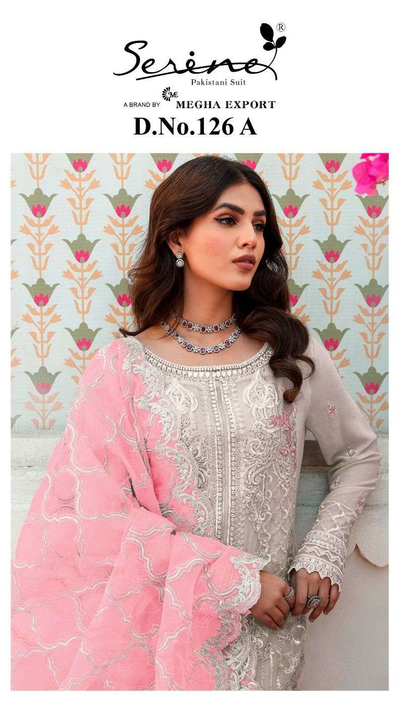 serine s 126 megha export organza designer pakistani suit