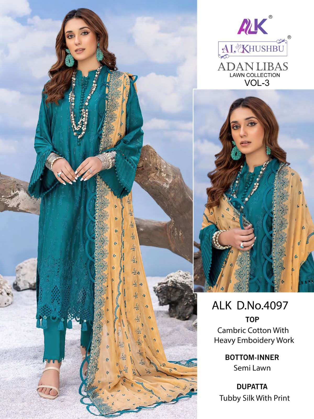 al khushbu adan libas vol 3 designer embroidered pakistani suit collection 