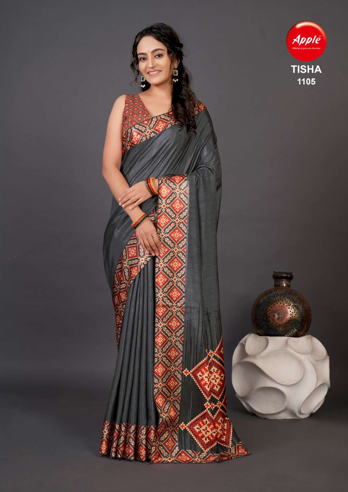 apple tisha vol 11 designer festive wear dola saree collection 