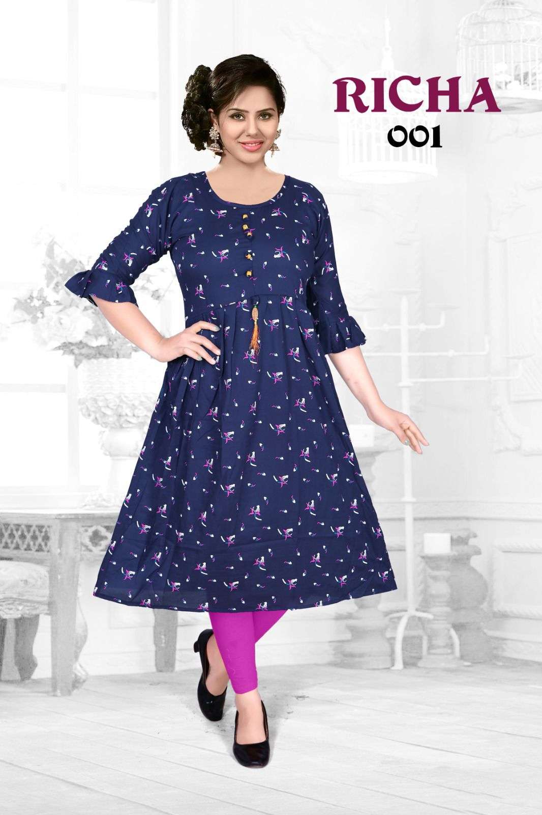 BEAUTY QUEEN RICHA RAYON KURTI CATALOG WHOLESALER BEST RATE