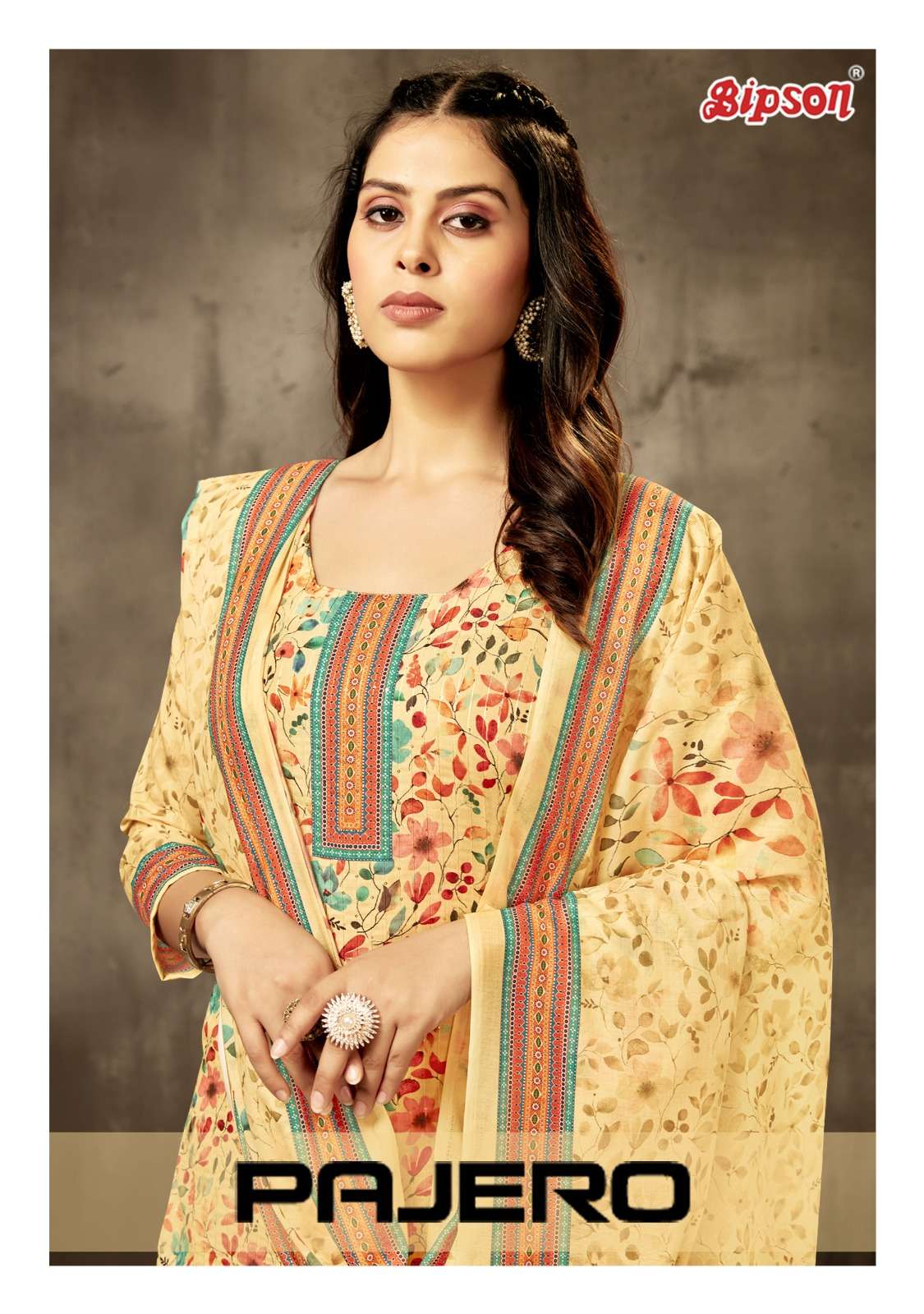 bipson pajero 2118-2119 fabulous printed salwar kameez material 