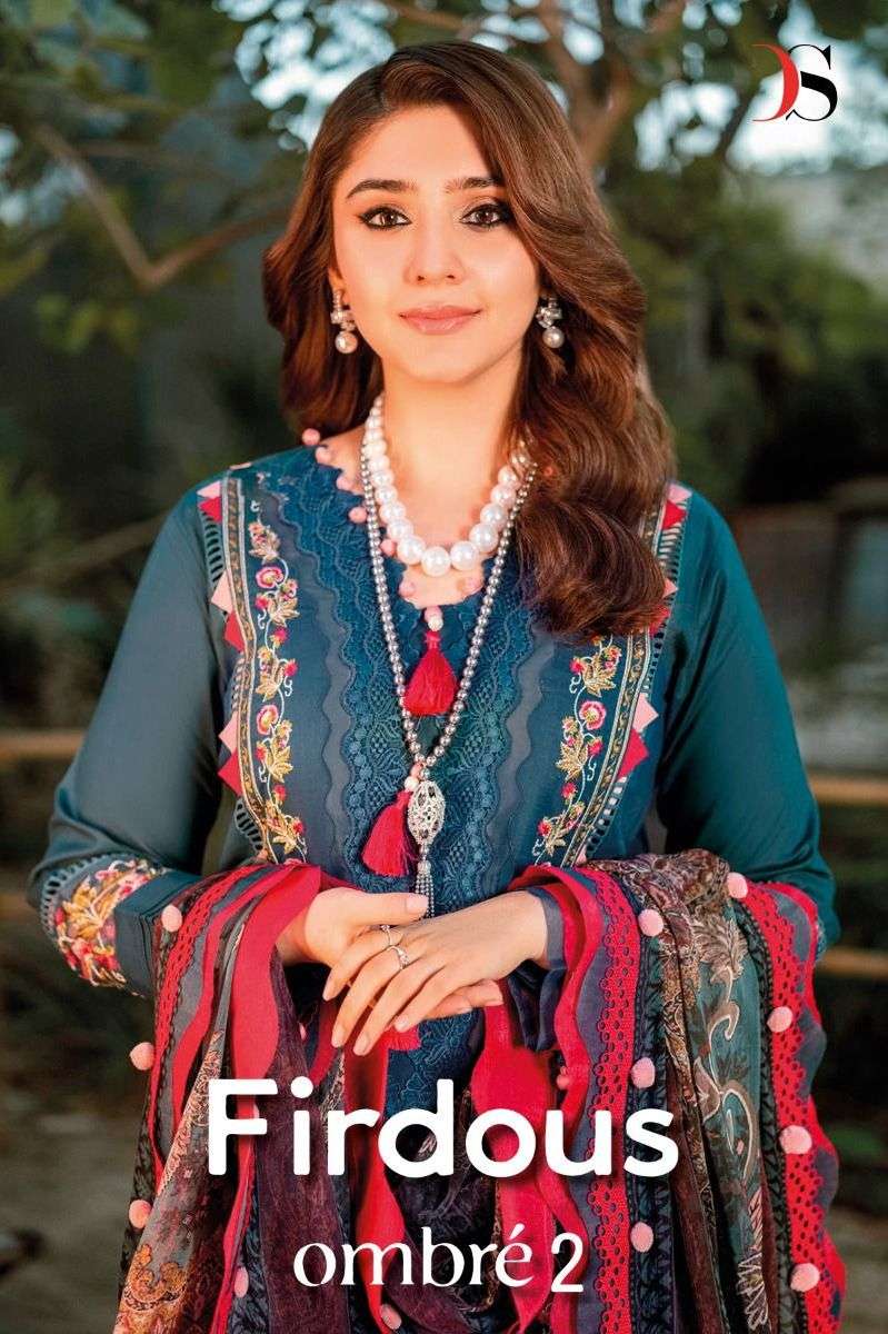 deepsy suit firdous ombre embroiderd vol 2 exclusive print pakistani salwar kameez collection 