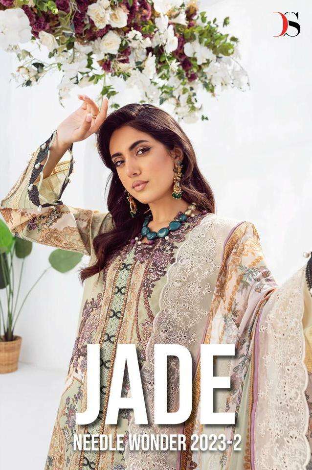 deepsy suit jade needle wonder 23 vol 2 embroidered patches work pakistani salwar kameez collection 