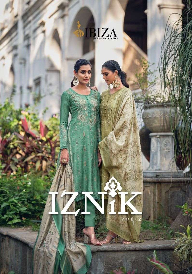 iznik vol 2 by ibiza printed handwork adorable salwar kameez collection 