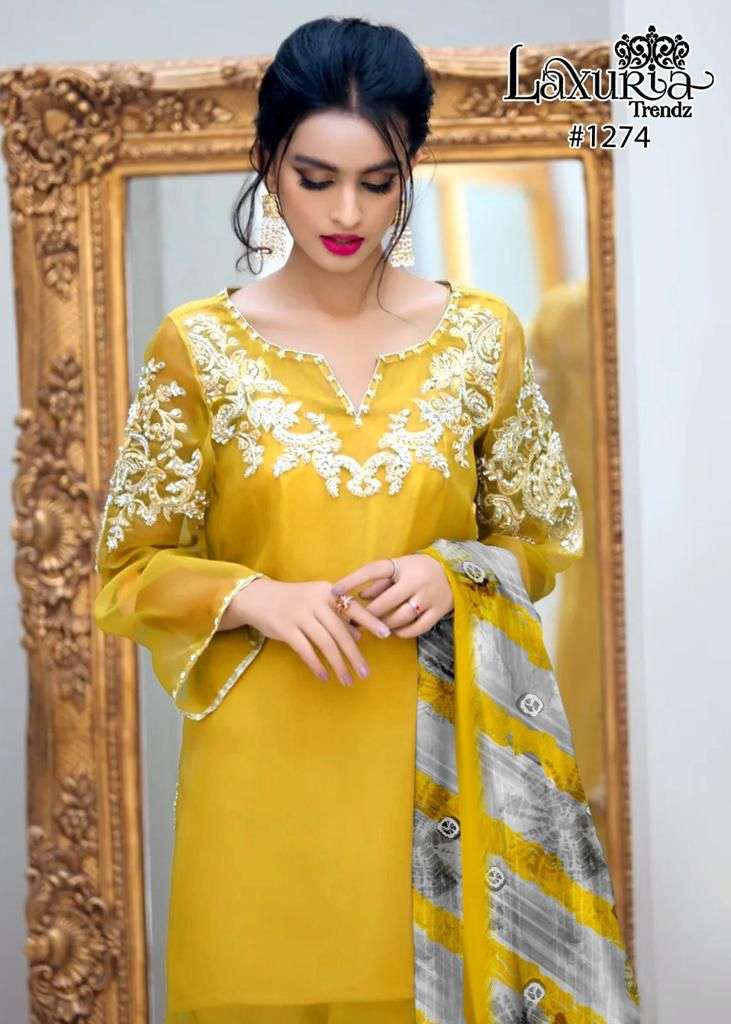 laxuria trendz 1274 fashionable readymade pakistani salwar kameez 