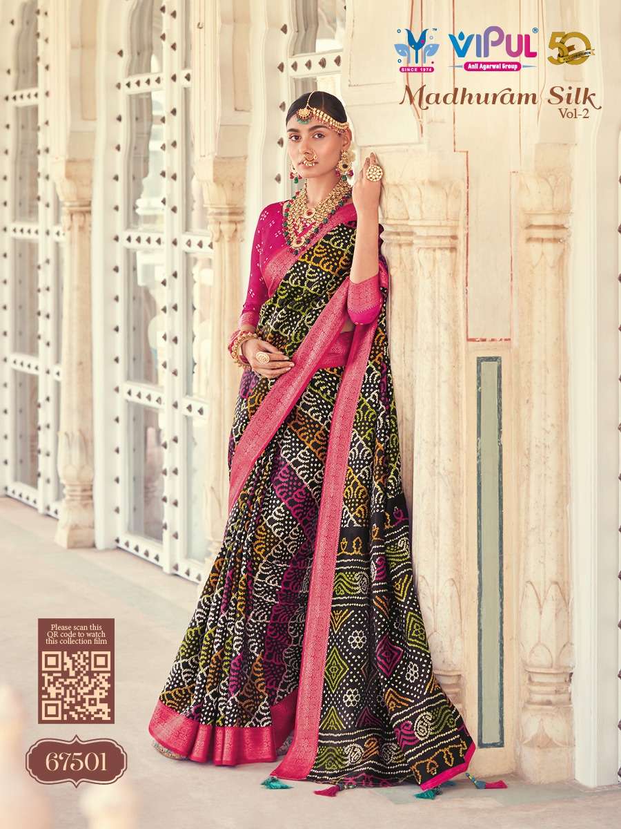 madhuram silk vol 2 by vipul fashion 67500-67517 designer function wear sarees 