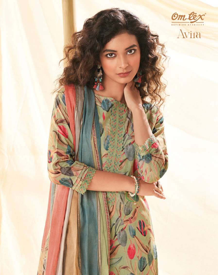 omtex present avira fancy floral digital unstitch salwar suit 