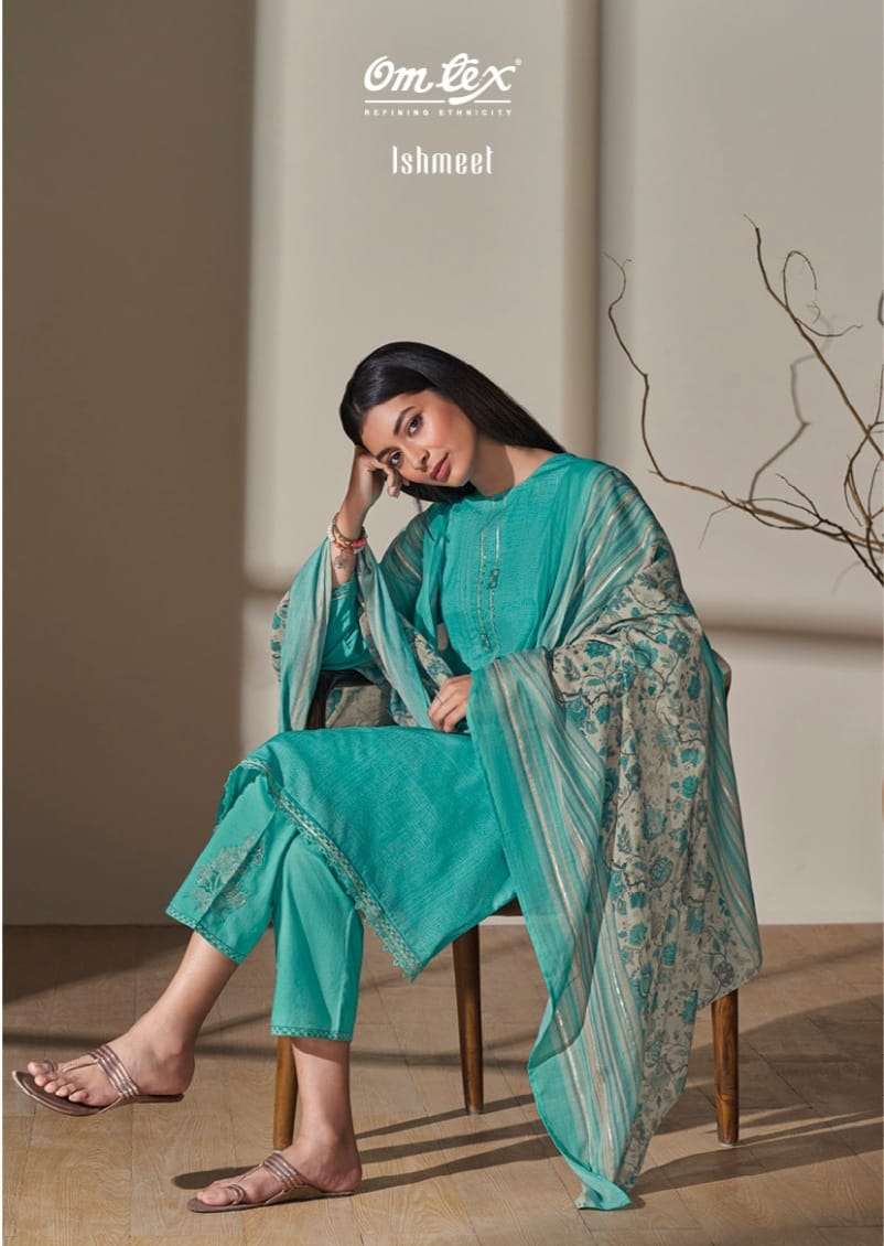 omtex present ishmeet designer unstitch salwar kameez