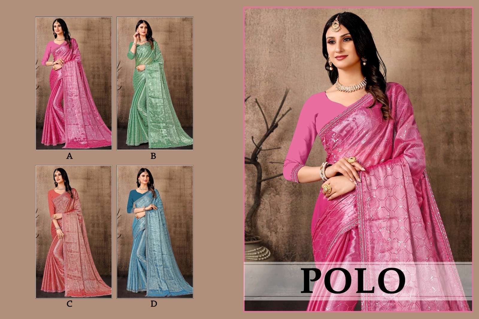 Polo by anjna saree fancy designer fancy worked  amazing Collection 