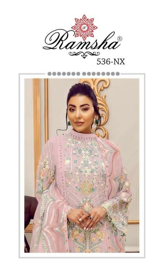 ramsha 536 nx designer heavy embroidered pakistani suit collection 