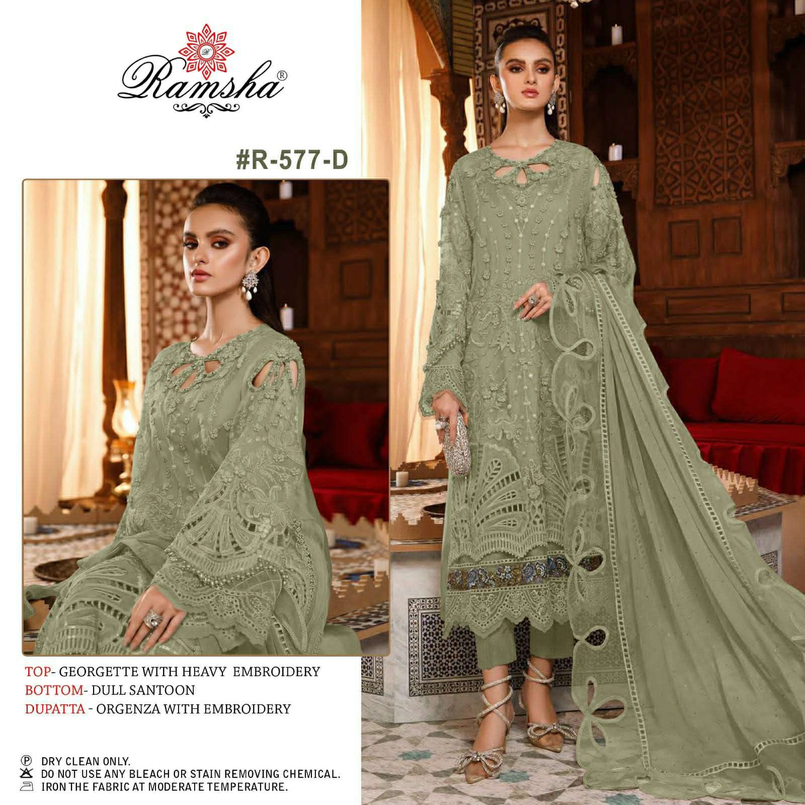 ramsha 577 nx designer pakistani dress material supplier 