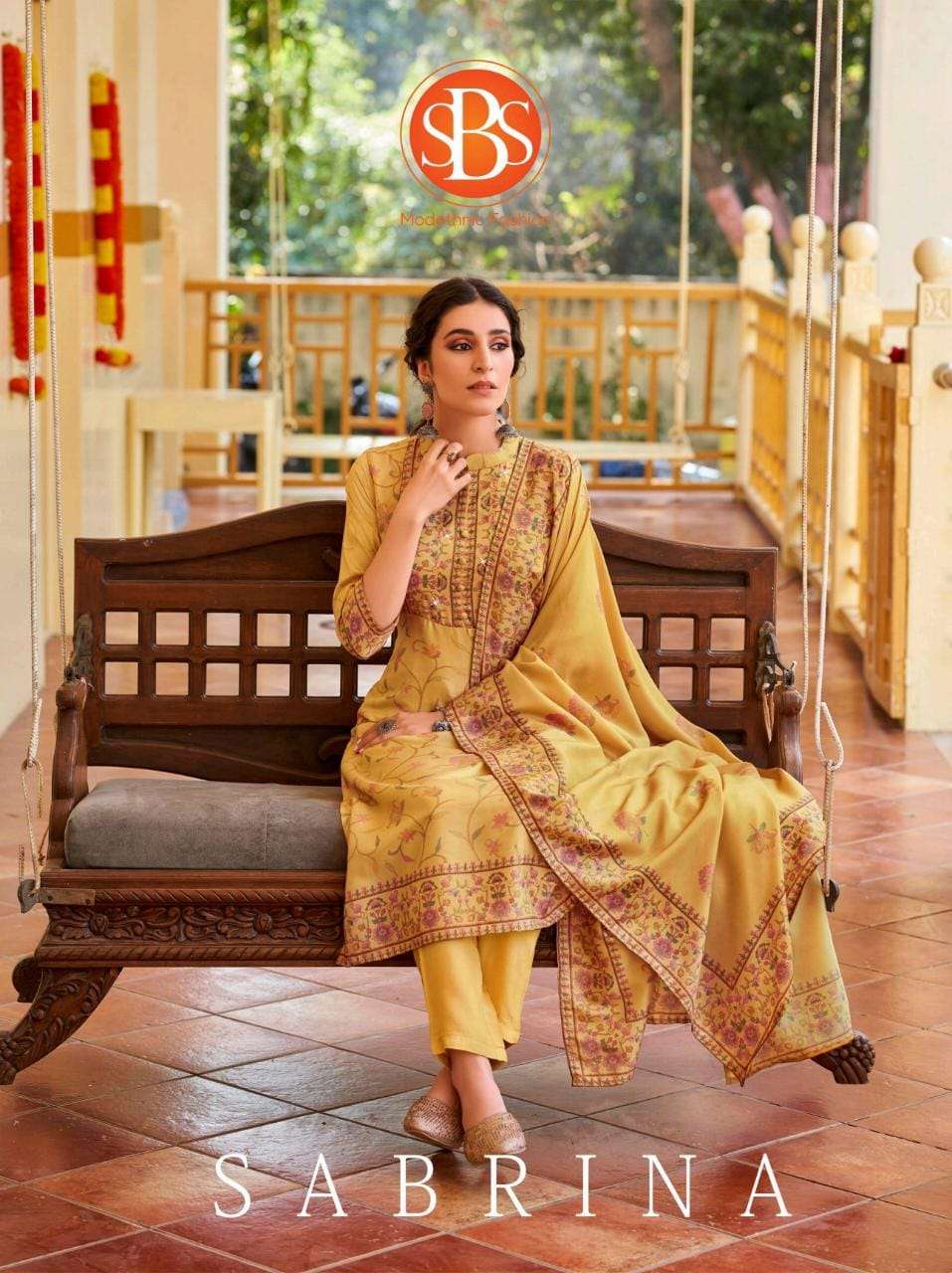 sbs fashion sabrina designer kurti with pant and dupatta 