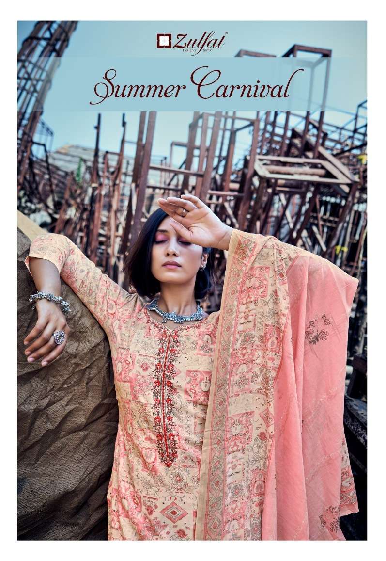 summer carnival by zulfat exclusive designer print salwar kameez material 