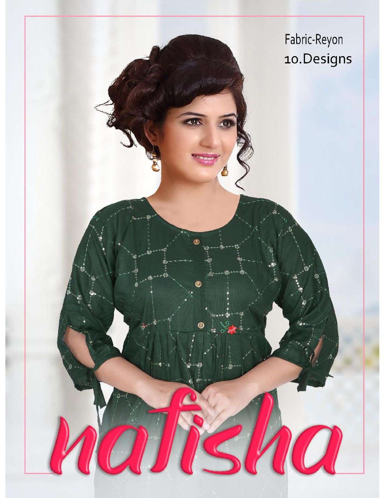 SUMMER SPECIAL NAFISHA REYON SEQUENCE WORK CATALOG WHOLESALER BEST RATE