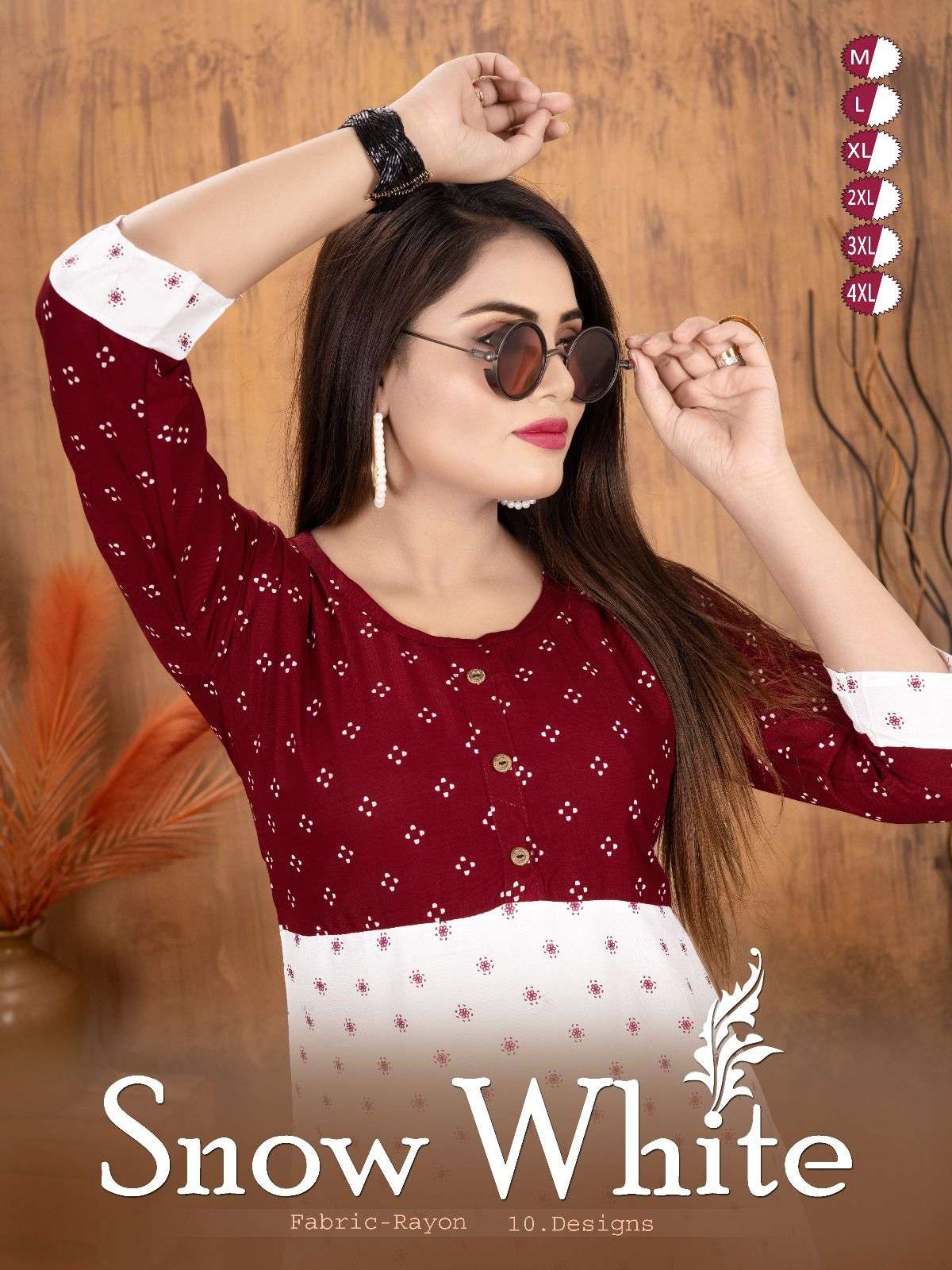 TRENDY SNOW WHITE VOL.1 RAYON KURTI CATALOG WHOLESALER BEST RATE