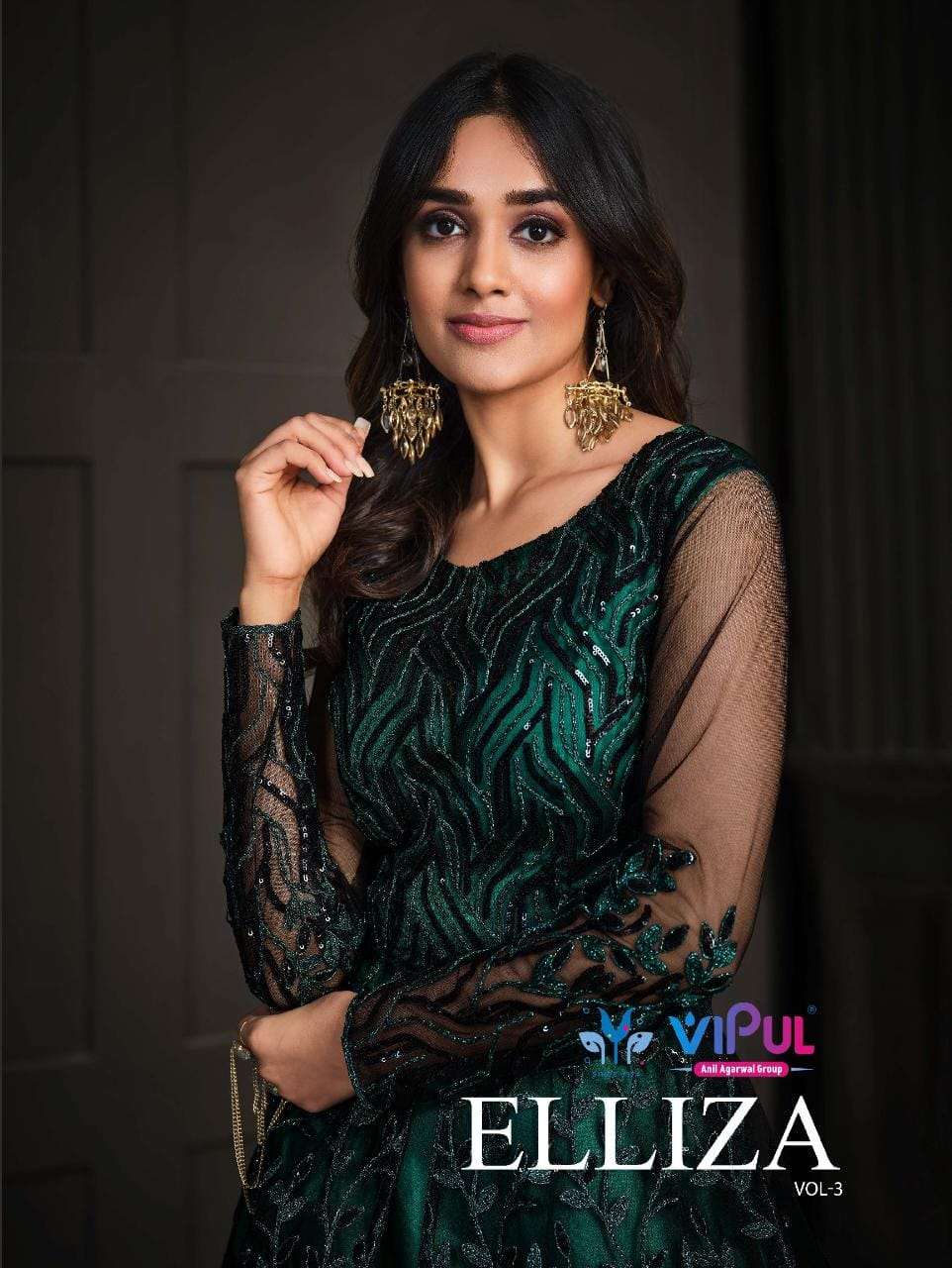 vipul fashion elliza vol 3 5141-5146 heavy work designer party wear salwar kameez material 