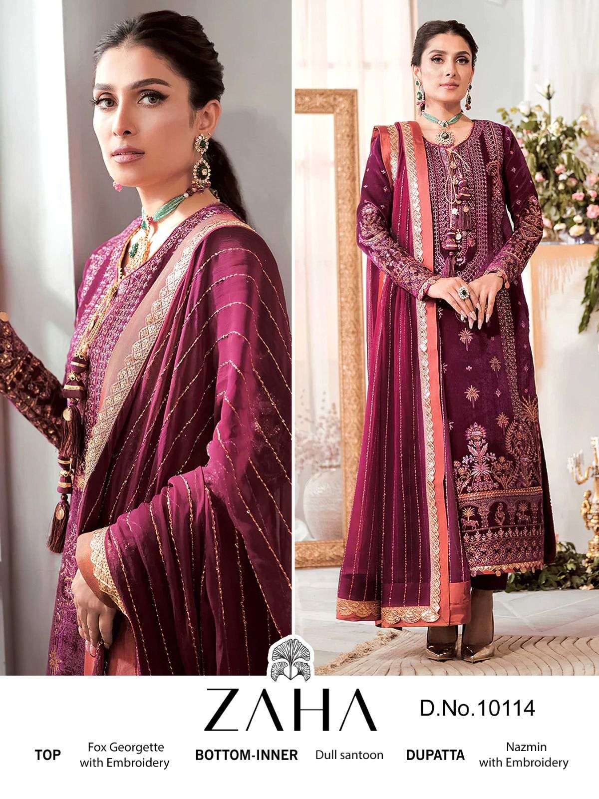 zaha aaeesha vol 1 10114 single designer pakistani suit 