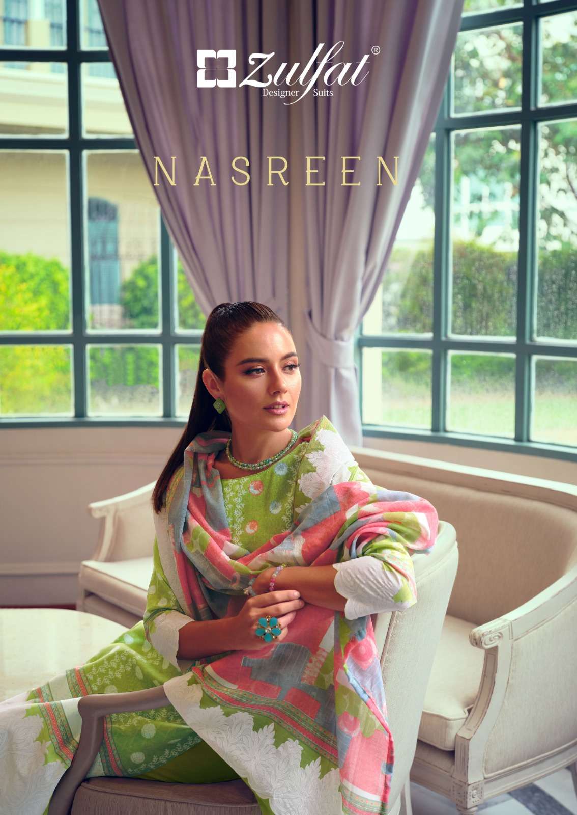 zulfat present nasreen exclusive designer print salwar kameez collection 